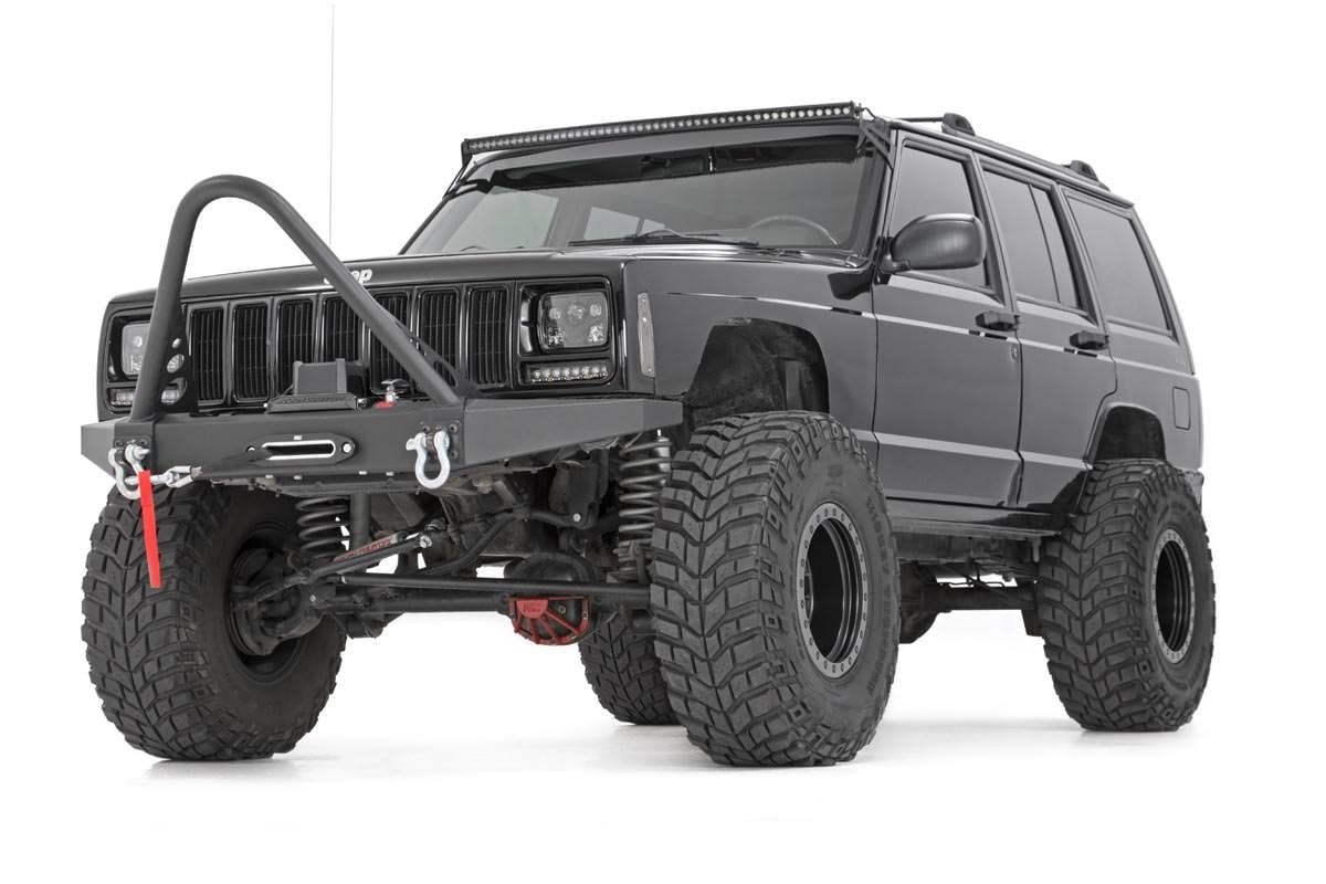 Jeep Cherokee Suspension Lift Kit - Rough Country - 4.5 Inch Lift Kit + Rear AAL + Nitrogen charged N3 shocks - '85-'01